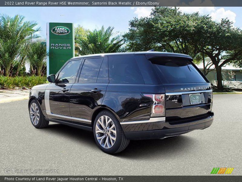 Santorini Black Metallic / Ebony/Ebony 2022 Land Rover Range Rover HSE Westminster