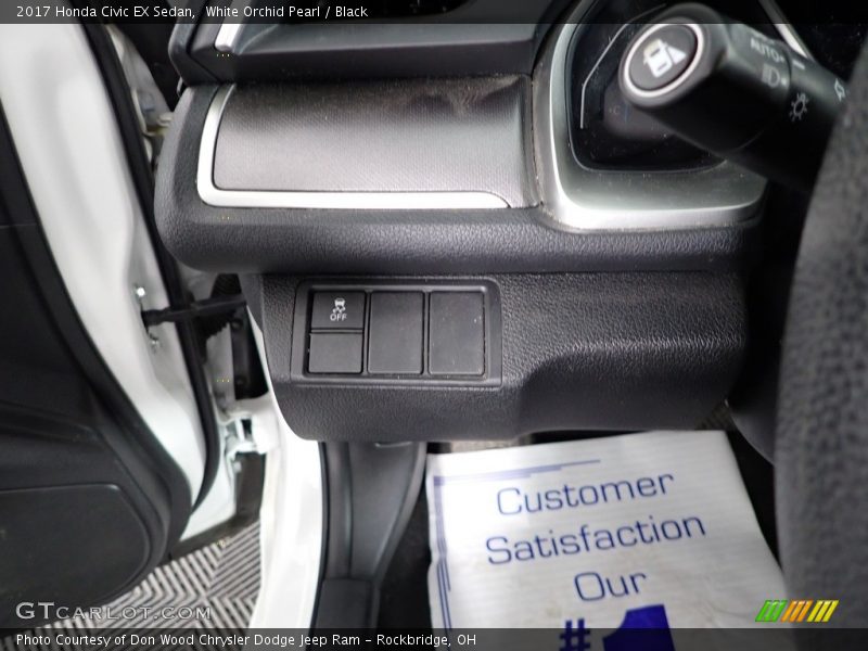White Orchid Pearl / Black 2017 Honda Civic EX Sedan