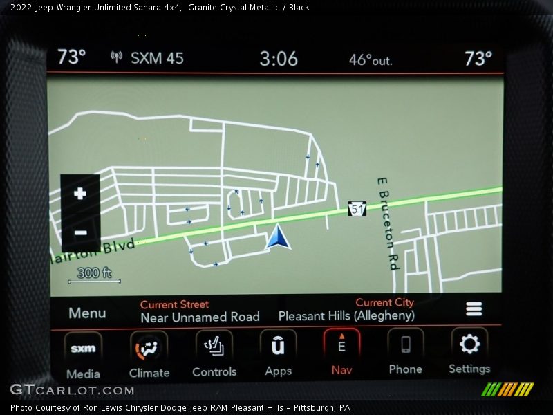 Navigation of 2022 Wrangler Unlimited Sahara 4x4