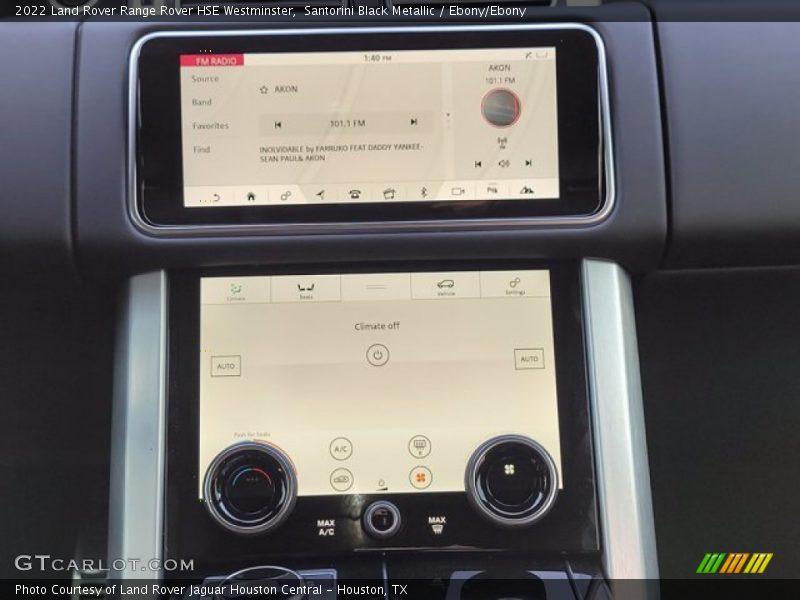 Santorini Black Metallic / Ebony/Ebony 2022 Land Rover Range Rover HSE Westminster