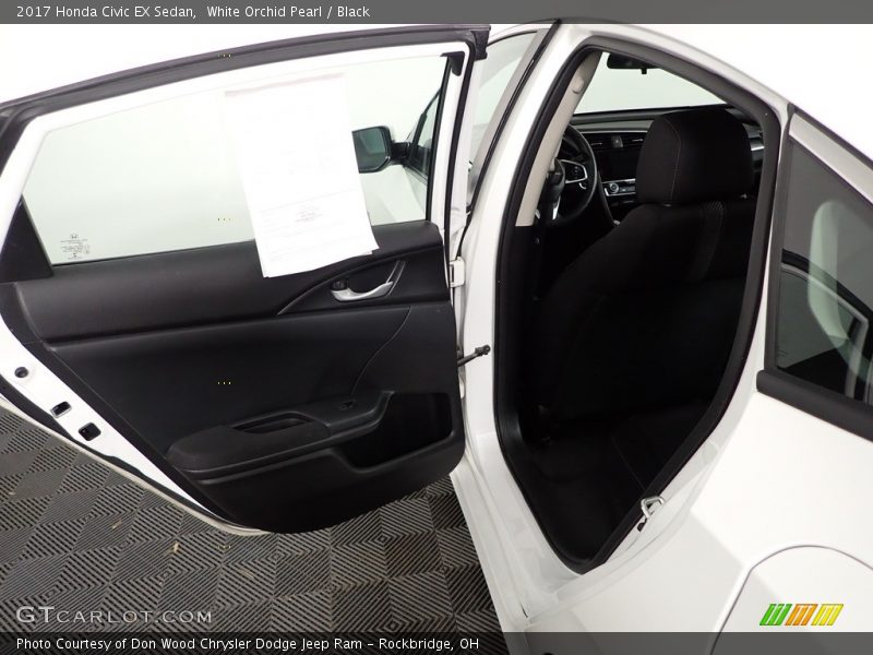 White Orchid Pearl / Black 2017 Honda Civic EX Sedan