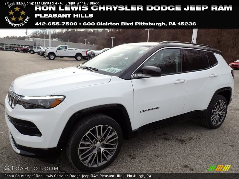 Bright White / Black 2022 Jeep Compass Limited 4x4