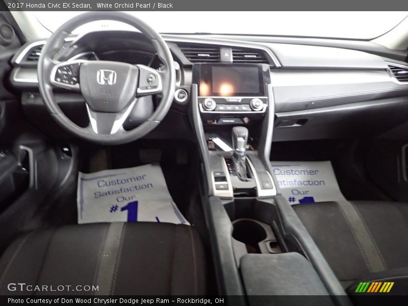 White Orchid Pearl / Black 2017 Honda Civic EX Sedan
