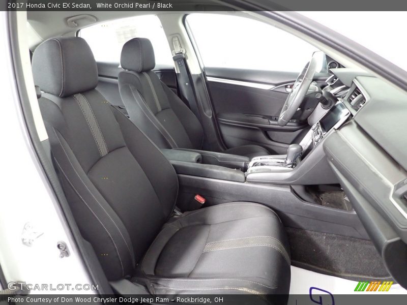 White Orchid Pearl / Black 2017 Honda Civic EX Sedan