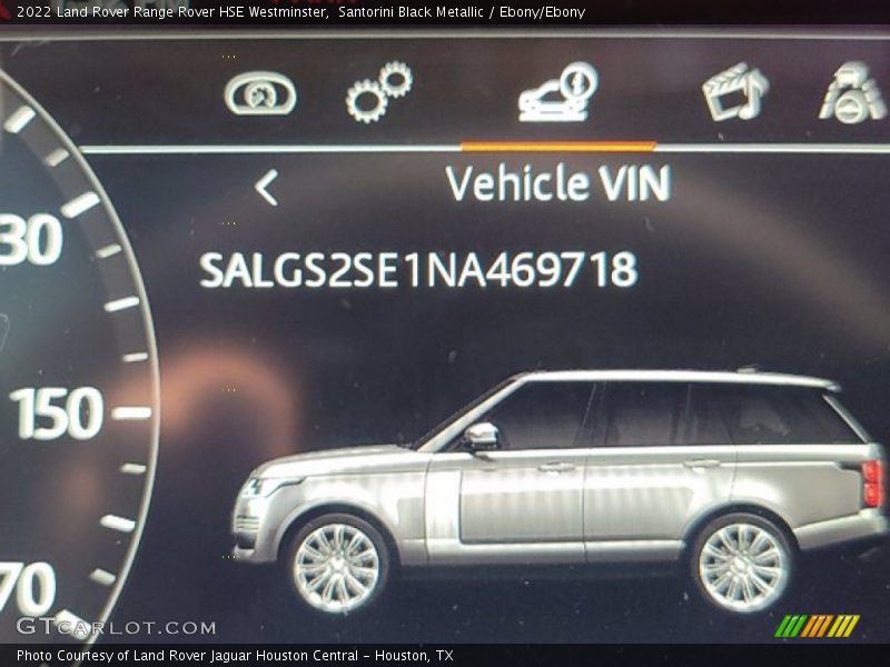 Santorini Black Metallic / Ebony/Ebony 2022 Land Rover Range Rover HSE Westminster