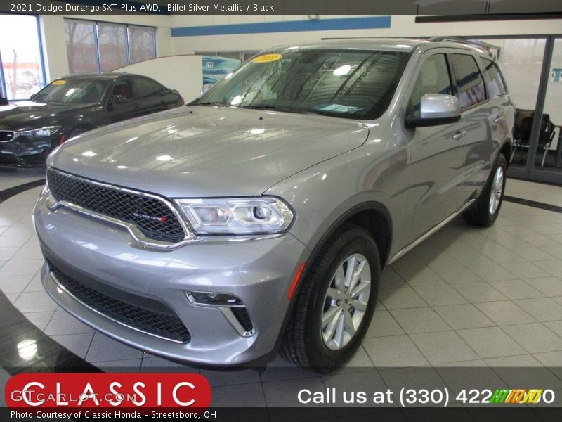 Billet Silver Metallic / Black 2021 Dodge Durango SXT Plus AWD