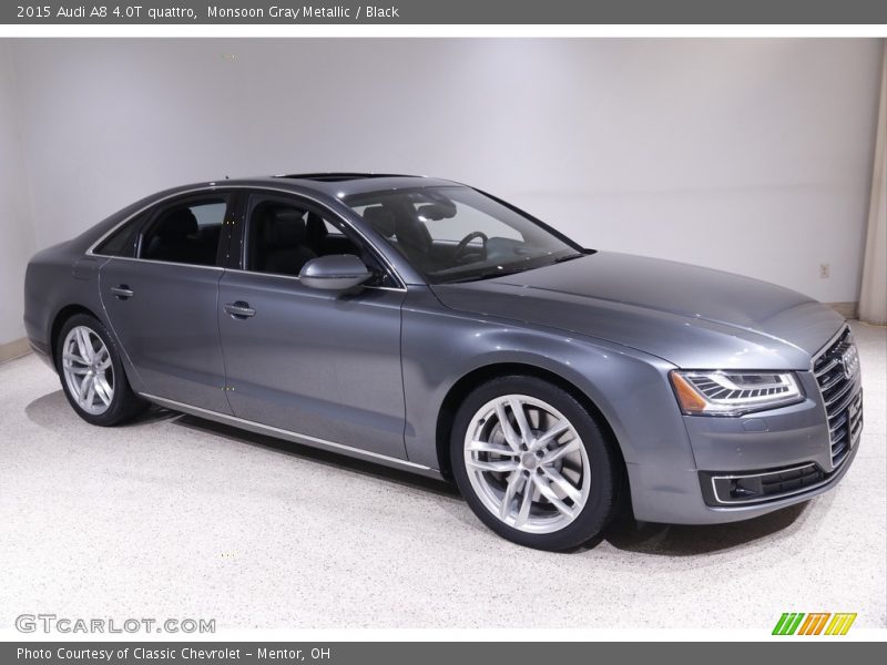 Monsoon Gray Metallic / Black 2015 Audi A8 4.0T quattro
