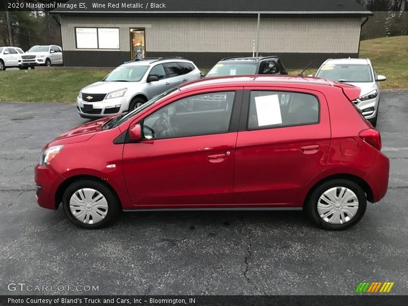 Wine Red Metallic / Black 2020 Mitsubishi Mirage ES