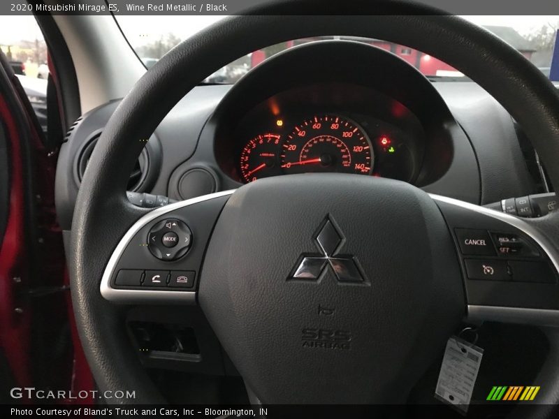 Wine Red Metallic / Black 2020 Mitsubishi Mirage ES