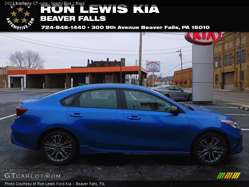 Sporty Blue / Black 2022 Kia Forte GT-Line