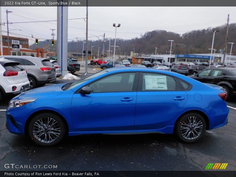 Sporty Blue / Black 2022 Kia Forte GT-Line