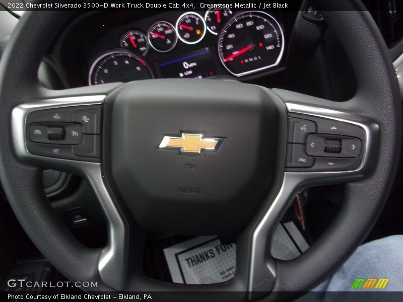 Greenstone Metallic / Jet Black 2022 Chevrolet Silverado 3500HD Work Truck Double Cab 4x4