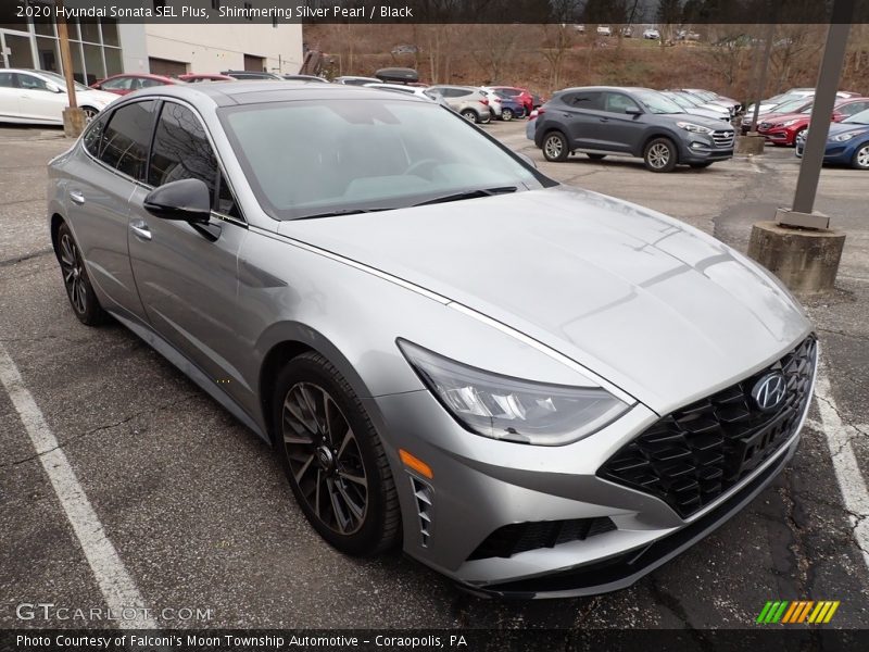 Shimmering Silver Pearl / Black 2020 Hyundai Sonata SEL Plus