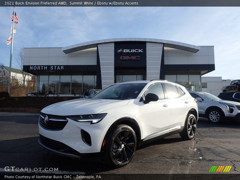 Summit White / Ebony w/Ebony Accents 2021 Buick Envision Preferred AWD
