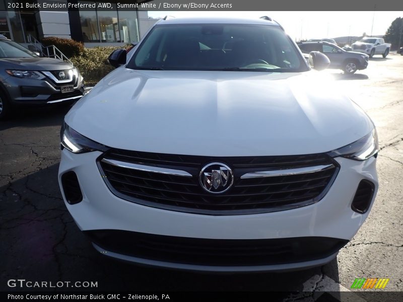 Summit White / Ebony w/Ebony Accents 2021 Buick Envision Preferred AWD