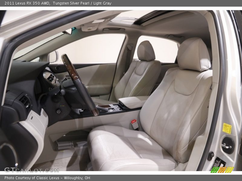 Tungsten Silver Pearl / Light Gray 2011 Lexus RX 350 AWD