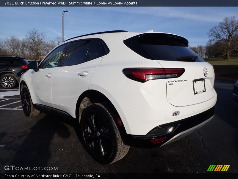 Summit White / Ebony w/Ebony Accents 2021 Buick Envision Preferred AWD