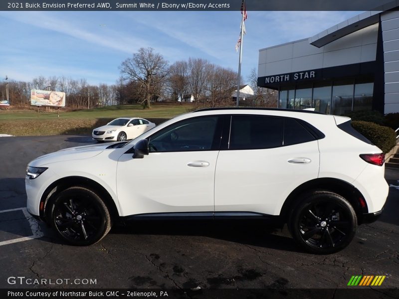 Summit White / Ebony w/Ebony Accents 2021 Buick Envision Preferred AWD