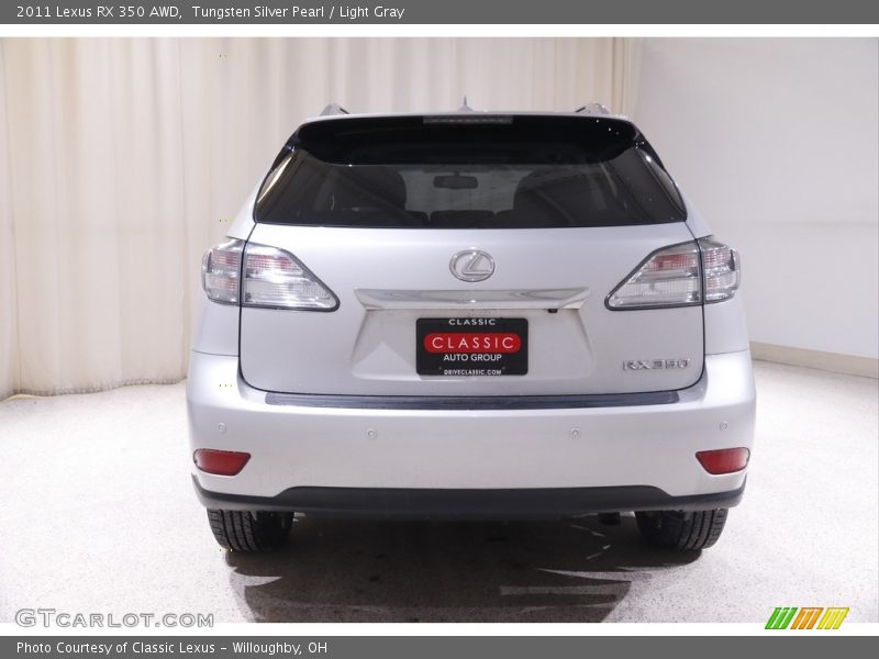 Tungsten Silver Pearl / Light Gray 2011 Lexus RX 350 AWD