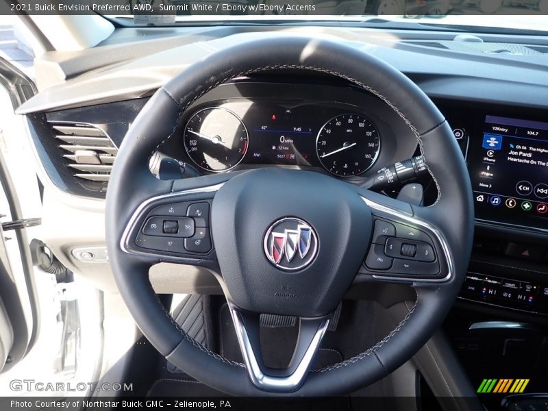 Summit White / Ebony w/Ebony Accents 2021 Buick Envision Preferred AWD