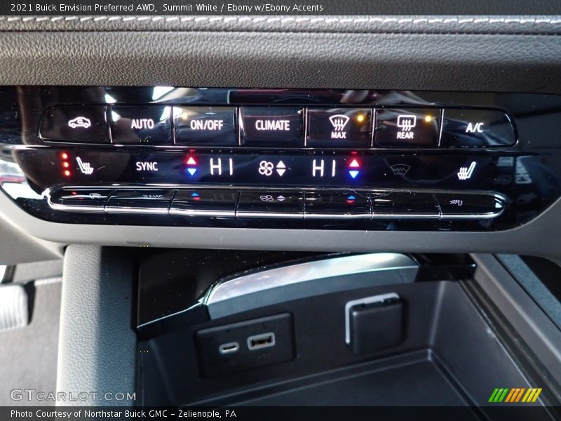 Summit White / Ebony w/Ebony Accents 2021 Buick Envision Preferred AWD