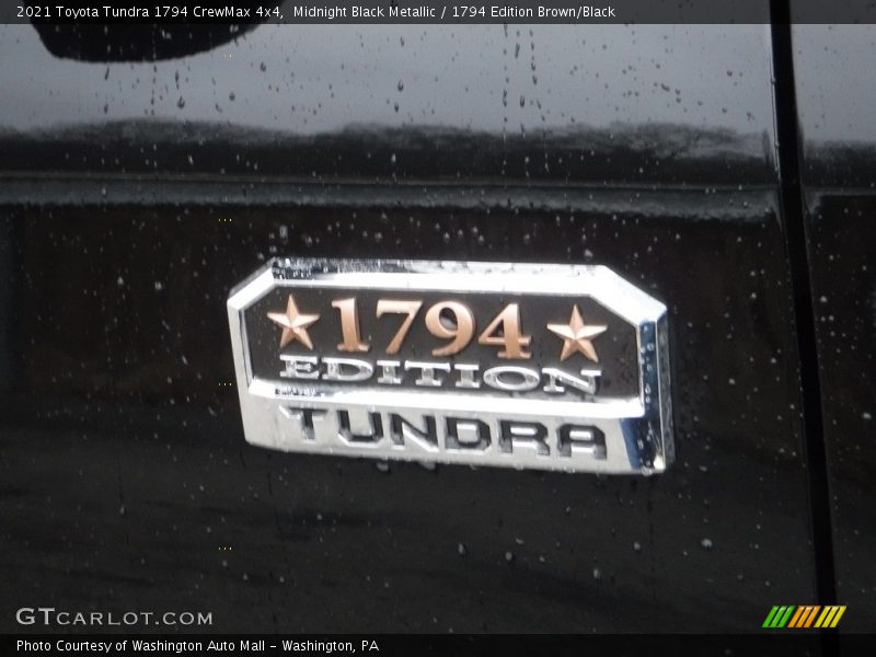 Midnight Black Metallic / 1794 Edition Brown/Black 2021 Toyota Tundra 1794 CrewMax 4x4
