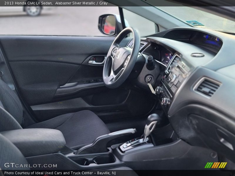 Alabaster Silver Metallic / Gray 2013 Honda Civic LX Sedan
