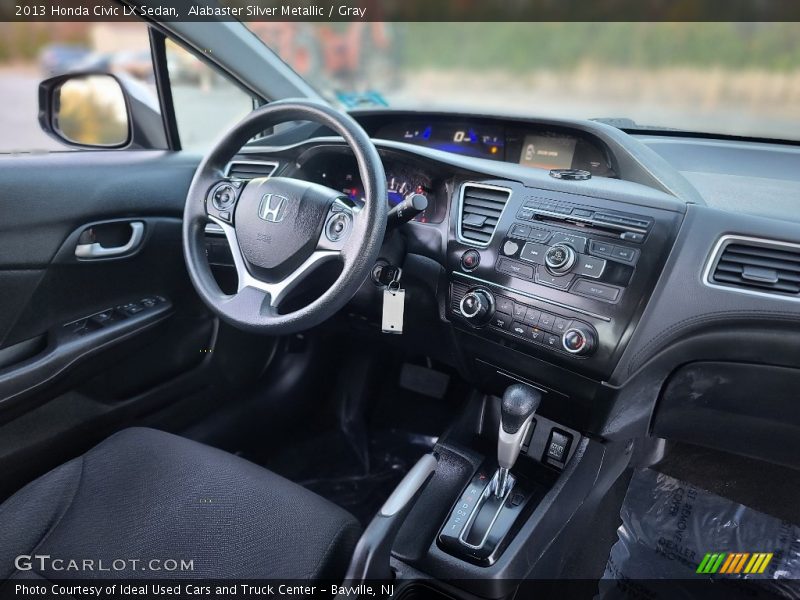 Alabaster Silver Metallic / Gray 2013 Honda Civic LX Sedan