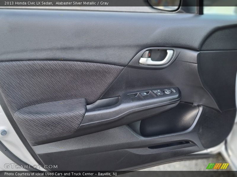 Alabaster Silver Metallic / Gray 2013 Honda Civic LX Sedan