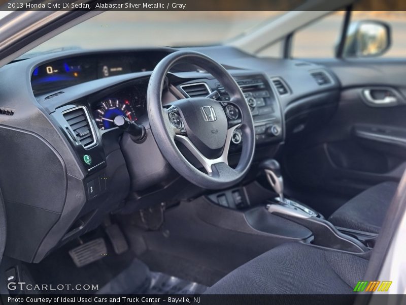 Alabaster Silver Metallic / Gray 2013 Honda Civic LX Sedan