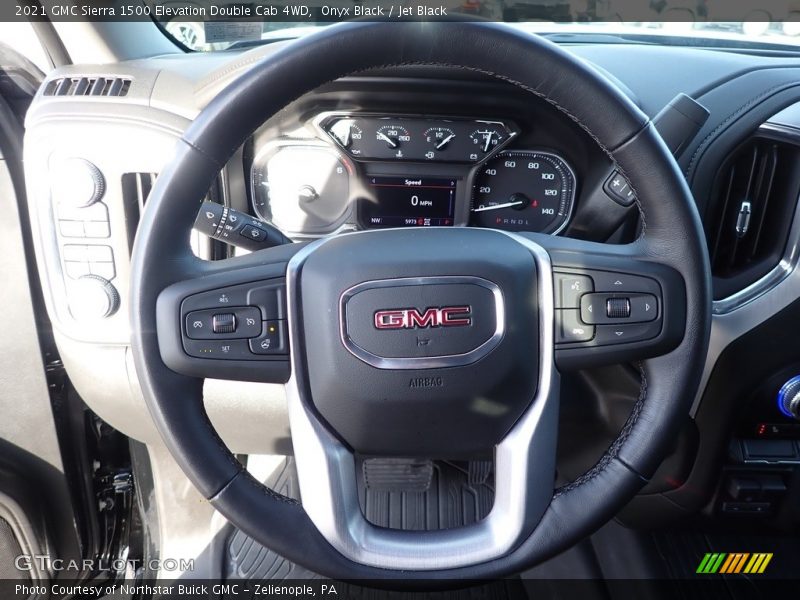 Onyx Black / Jet Black 2021 GMC Sierra 1500 Elevation Double Cab 4WD