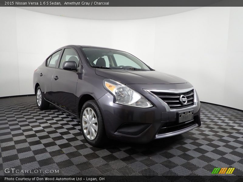Amethyst Gray / Charcoal 2015 Nissan Versa 1.6 S Sedan