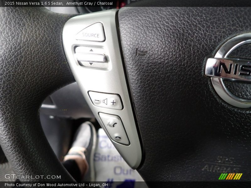 Amethyst Gray / Charcoal 2015 Nissan Versa 1.6 S Sedan