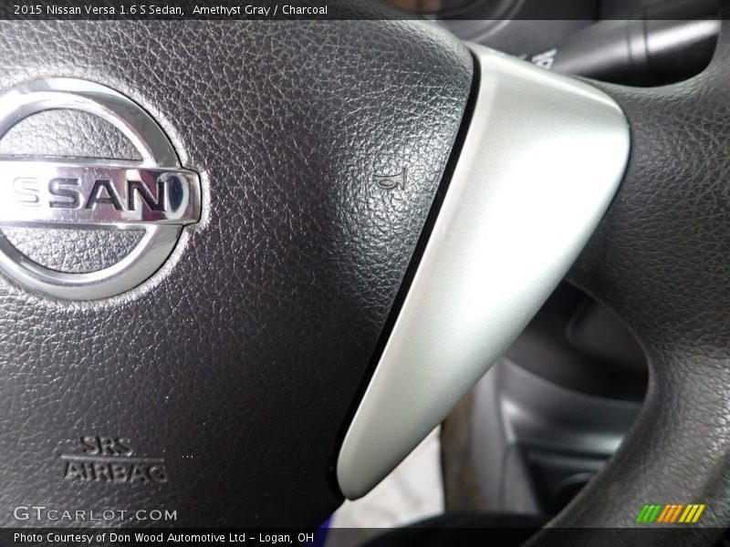 Amethyst Gray / Charcoal 2015 Nissan Versa 1.6 S Sedan