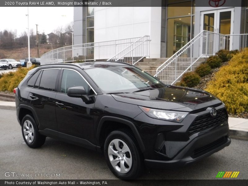 Midnight Black Metallic / Black 2020 Toyota RAV4 LE AWD