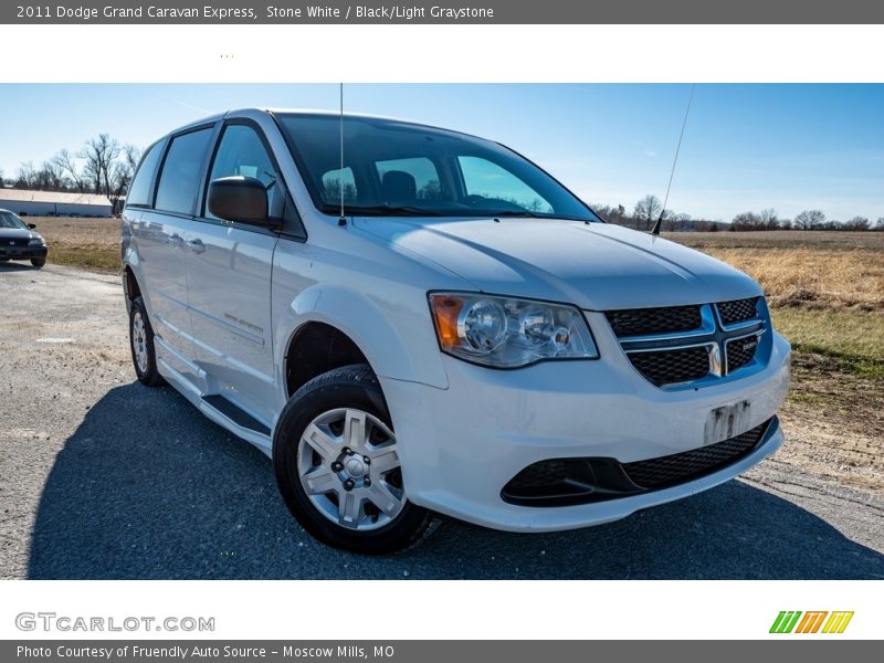 Stone White / Black/Light Graystone 2011 Dodge Grand Caravan Express
