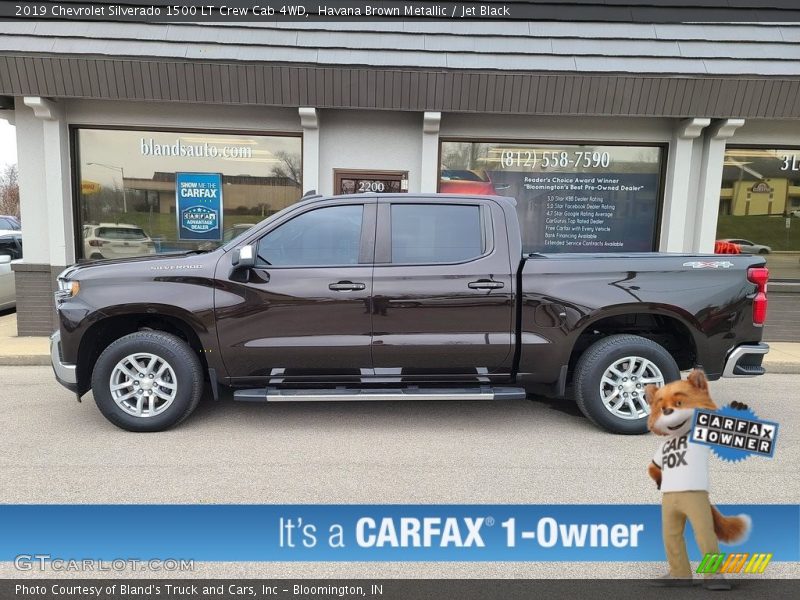 Havana Brown Metallic / Jet Black 2019 Chevrolet Silverado 1500 LT Crew Cab 4WD