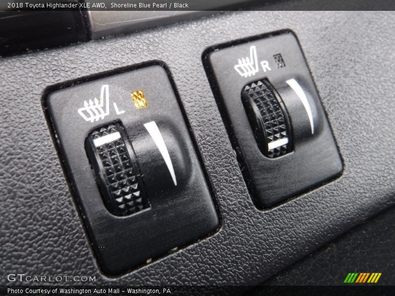 Shoreline Blue Pearl / Black 2018 Toyota Highlander XLE AWD