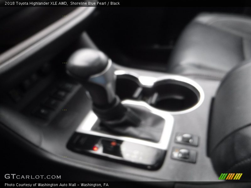 Shoreline Blue Pearl / Black 2018 Toyota Highlander XLE AWD