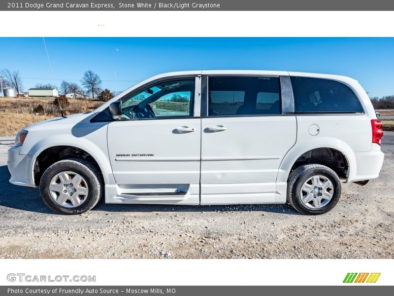Stone White / Black/Light Graystone 2011 Dodge Grand Caravan Express