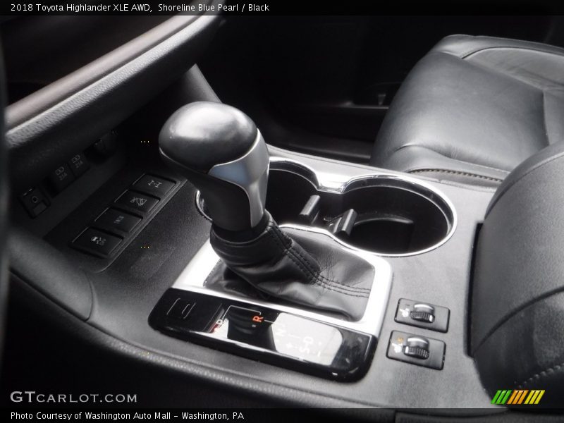 Shoreline Blue Pearl / Black 2018 Toyota Highlander XLE AWD