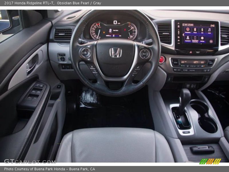 Obsidian Blue Pearl / Gray 2017 Honda Ridgeline RTL-T