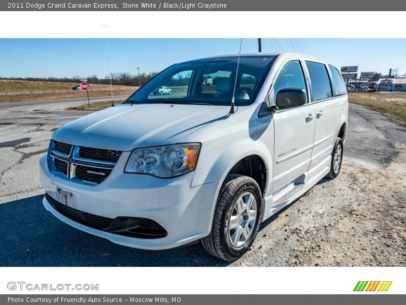 Stone White / Black/Light Graystone 2011 Dodge Grand Caravan Express