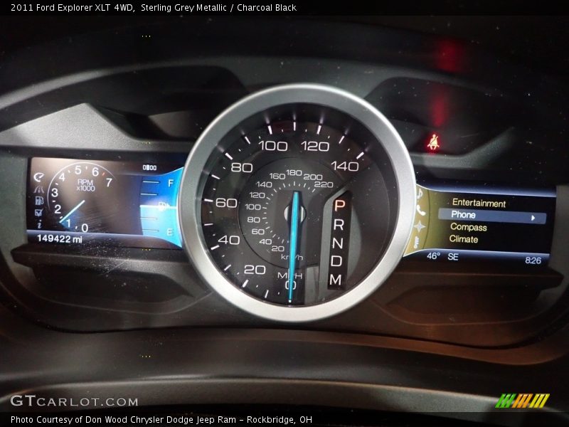Sterling Grey Metallic / Charcoal Black 2011 Ford Explorer XLT 4WD