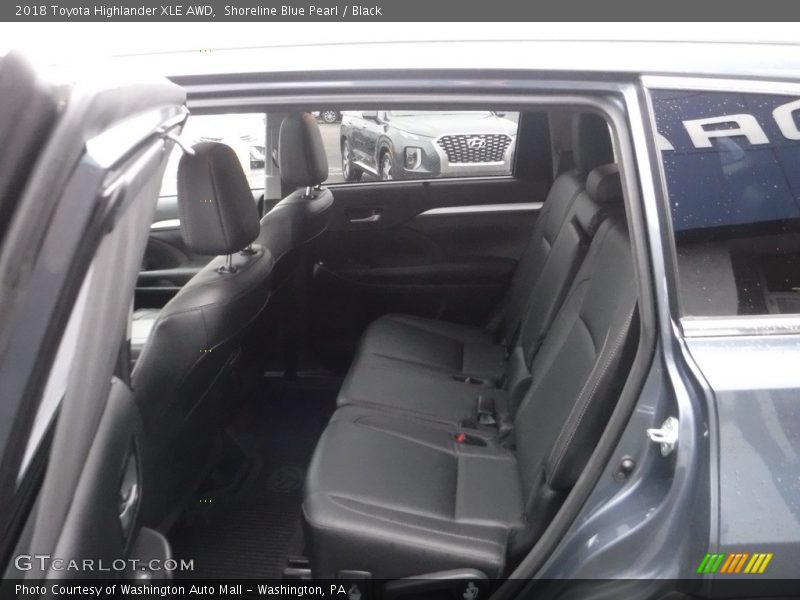 Shoreline Blue Pearl / Black 2018 Toyota Highlander XLE AWD