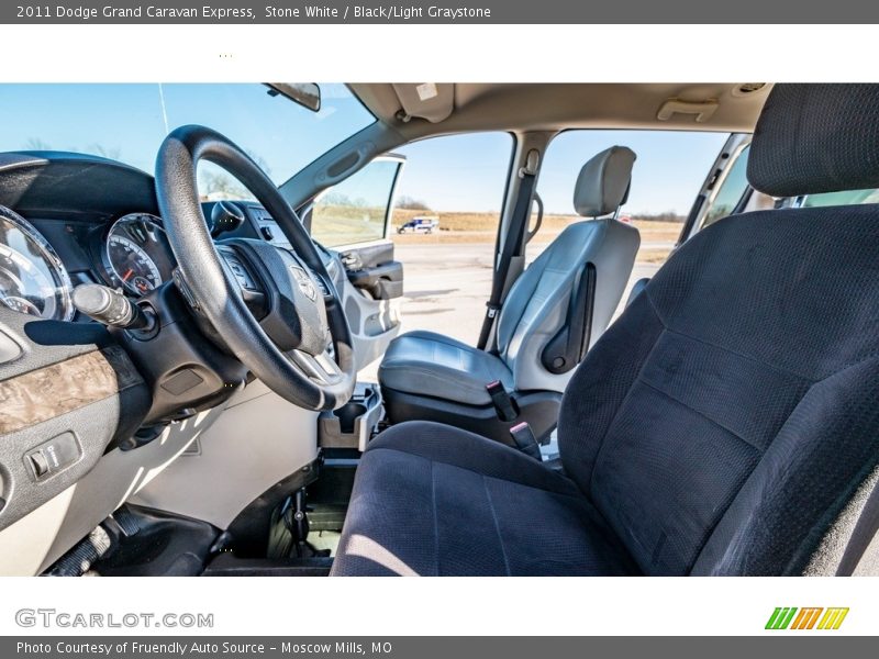 Stone White / Black/Light Graystone 2011 Dodge Grand Caravan Express