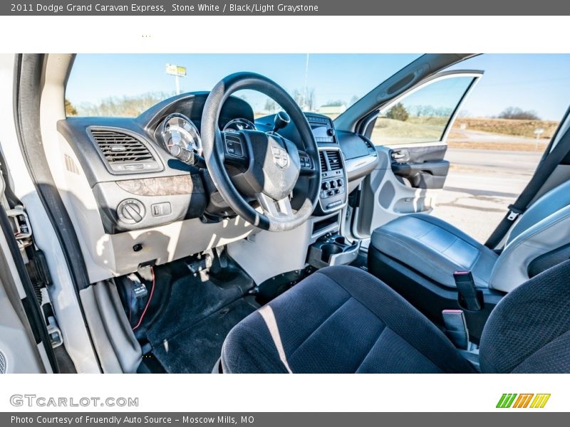 Stone White / Black/Light Graystone 2011 Dodge Grand Caravan Express