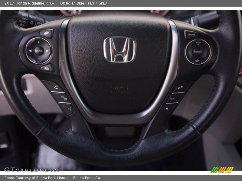 Obsidian Blue Pearl / Gray 2017 Honda Ridgeline RTL-T