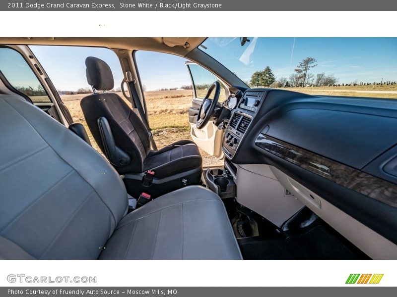 Stone White / Black/Light Graystone 2011 Dodge Grand Caravan Express