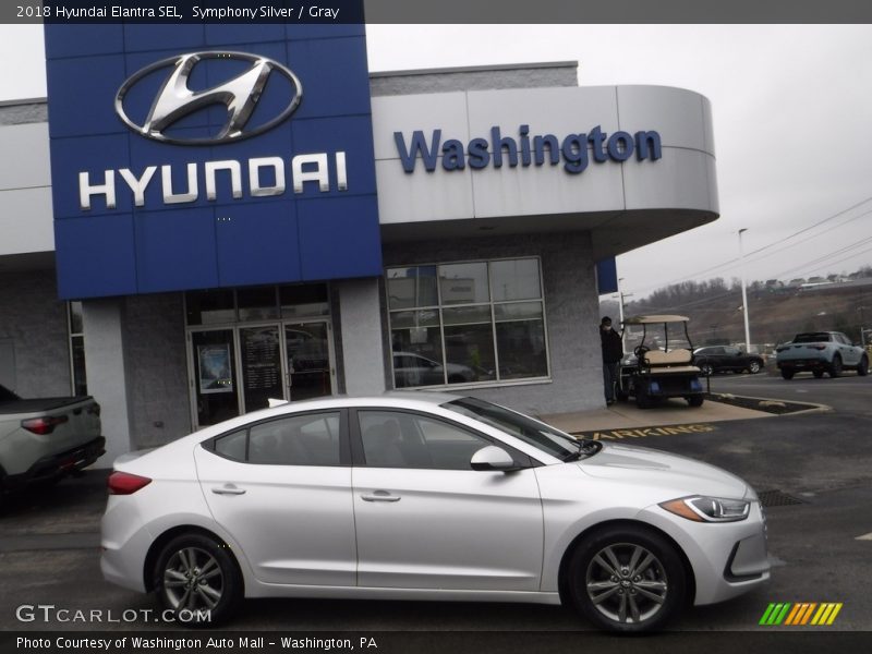 Symphony Silver / Gray 2018 Hyundai Elantra SEL